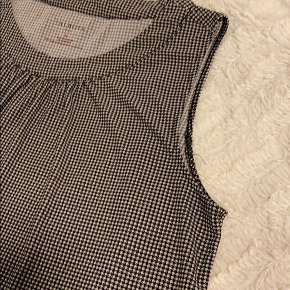 Talbots black and white houndstooth sleeveless top XL - Picture 7 of 8